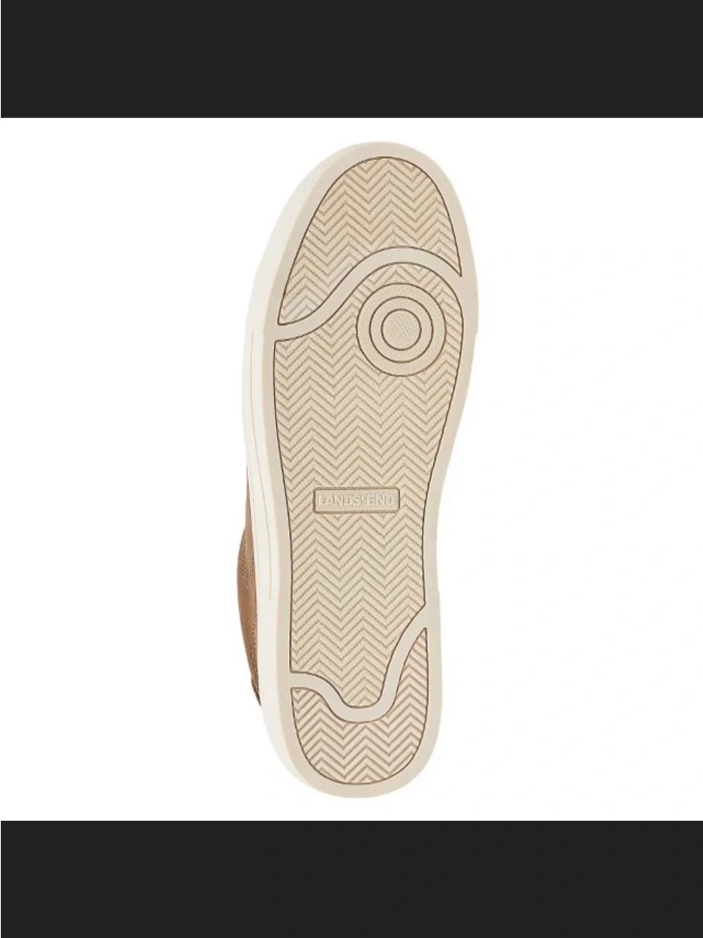 New without Box Lands' End Men's Tan/Brown Leather Lace-Up Sneakers
